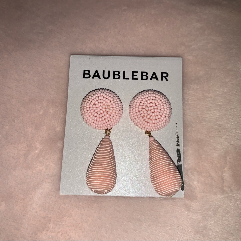Baublebar pink seed pearl beaded earrings new‎ unused